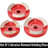 PROTOOL set of three grinding discs - Diamond Abrasive